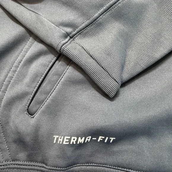 Nike KD Kevin Durant Therma-Fit Hoodie Jacket Gray Orange Mens Large - Picture 2 of 7